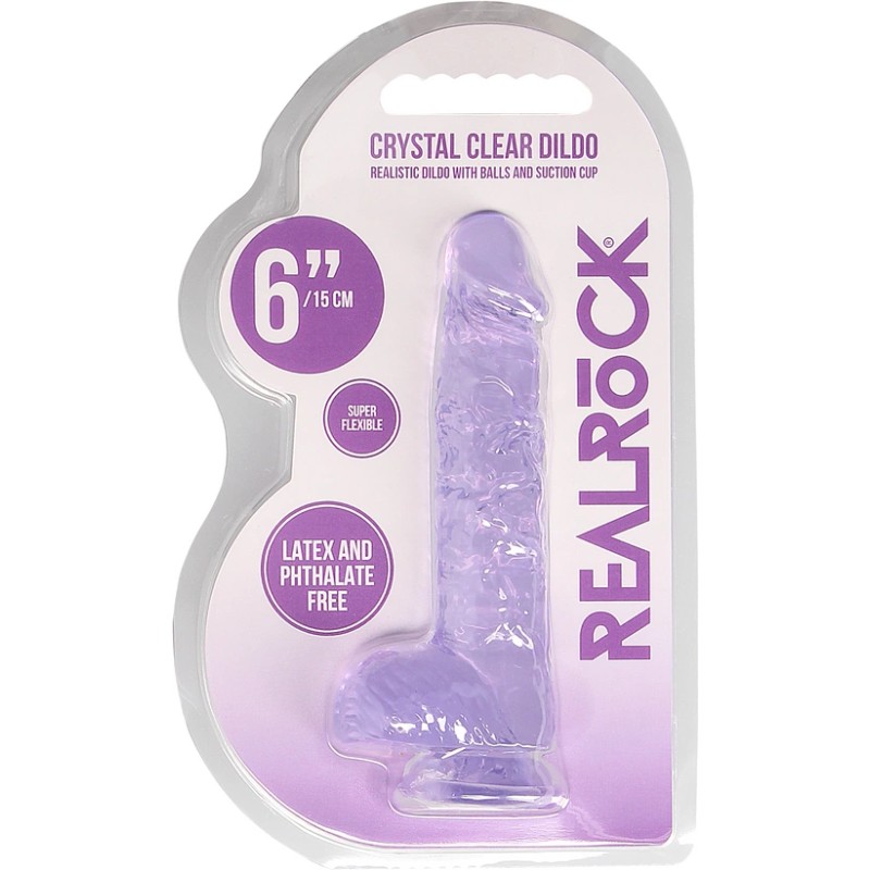 RealRock - Realistyczne dildo z jądrami 15 cm